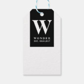 Monogram black Newly Wed gift for Wedding  ギフトタグ (裏面)
