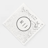 Monogram Black White Abstract Initial 2026 Wedding (コーナー)