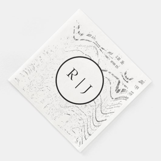 Monogram Black White Abstract Initial 2026 Wedding (コーナー)