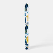 Monogram Blue Mediterranean Style Lemon Pattern  iPhone 16ケース (左側面)