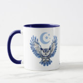 Monogram Blue Night Owl and Moon マグカップ (左)