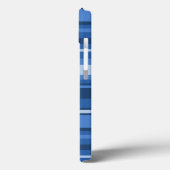 Monogram blue stripes Case-Mate iPhone case iPhoneケース (裏面 / 左)