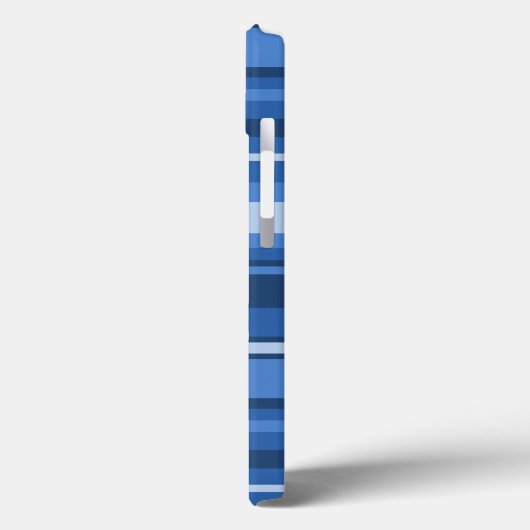 Monogram blue stripes Case-Mate iPhone case iPhoneケース (裏面 / 左)