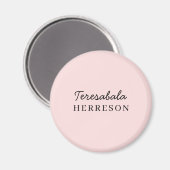 Monogram Blush Pink Modern Minimalist Feminine マグネット (正面/裏面)