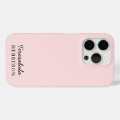 Monogram Blush Pink Modern Minimalist Feminine Case-Mate iPhoneケース (裏面 (横))