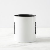 Monogram Bold Modern Black White Mug マグカップ (中央)