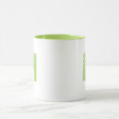 Monogram Bold Modern Lime Green White Mug マグカップ (中央)