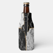 Monogram Bottle Cooler Black White Check Marble ボトルクーラー (ボトル裏面)