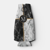 Monogram Bottle Cooler Black White Check Marble ボトルクーラー (裏面)