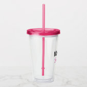 Monogram Bride Name Simple Personalised tumbler アクリルタンブラー (右)