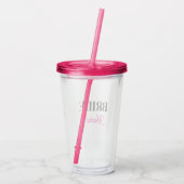 Monogram Bride Name Simple Personalised tumbler アクリルタンブラー (裏面)