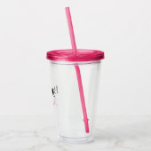 Monogram Bride Name Simple Personalised tumbler アクリルタンブラー (左)