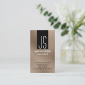 Monogram Browny Beige Black Manager Business Card 名刺 (スタンド正面)