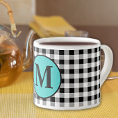 Monogram Buffalo Check & Turquoise 6oz. エスプレッソカップ
