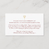 Monogram Burgundy金ゴールドの白いウェブサイト情報 エンクロージャーカード (正面)