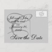 Monogram C名Date Cardを保存する 案内ポストカード (裏面)