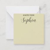 Monogram Calligraphy Blush Note Card ノートカード (正面)