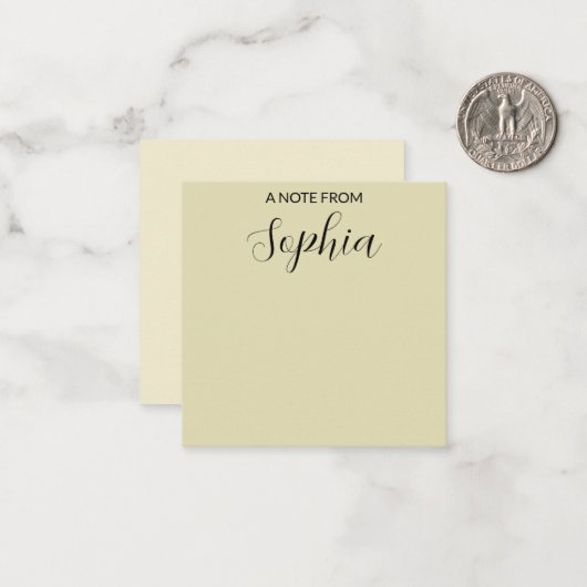 Monogram Calligraphy Blush Note Card ノートカード (正面/裏面インサイチュ)