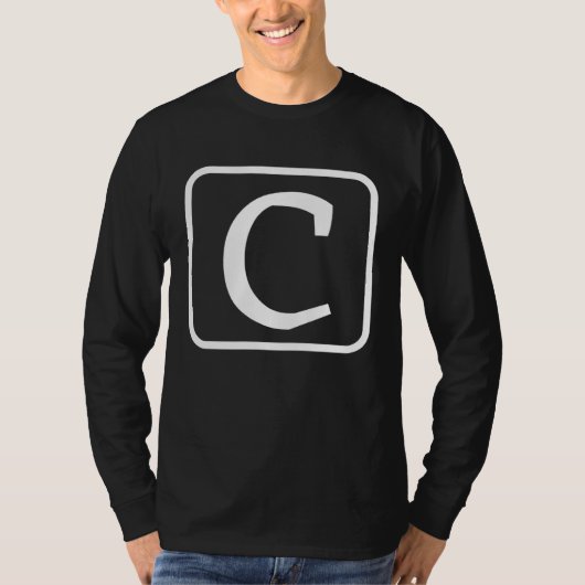 Monogram Capital Letter C Initial Alphabet Women M Tシャツ (正面)