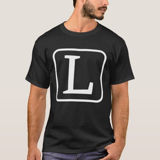 Monogram Capital Letter L Initial Alphabet Women M Tシャツ (正面)
