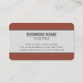 Monogram Chestnut Solid Color Background 名刺 (裏面)