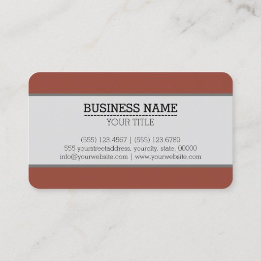 Monogram Chestnut Solid Color Background 名刺 (裏面)