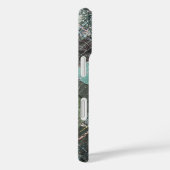 Monogram Chic Mama Abstract Green Blue White Dots Case-Mate iPhoneケース (裏面 / 右)