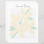 Monogram Chic Script Name Stationery Paper (正面/裏面)