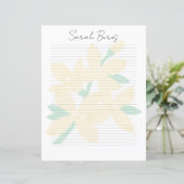 Monogram Chic Script Name Stationery Paper (スタンド正面)