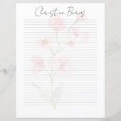 Monogram Chic Script Name Stationery Paper (正面)