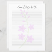 Monogram Chic Script Name Stationery Paper (正面/裏面)