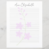 Monogram Chic Script Name Stationery Paper (正面)
