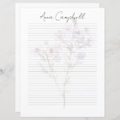 Monogram Chic Script Name Stationery Paper (正面/裏面)