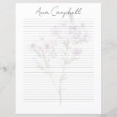 Monogram Chic Script Name Stationery Paper (正面)