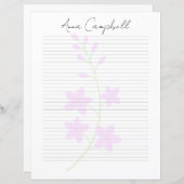 Monogram Chic Script Name Stationery Paper (正面/裏面)