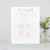 Monogram Chic Script Name Stationery Paper (スタンド正面)