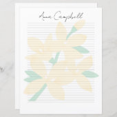 Monogram Chic Script Name Stationery Paper (正面/裏面)