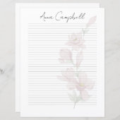 Monogram Chic Script Name Stationery Paper (正面/裏面)