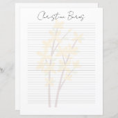 Monogram Chic Script Name Stationery Paper (正面/裏面)