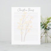 Monogram Chic Script Name Stationery Paper (スタンド正面)