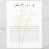 Monogram Chic Script Name Stationery Paper (正面)