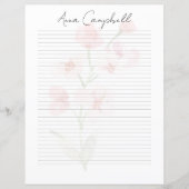 Monogram Chic Script Name Stationery Paper (正面)