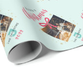 Monogram Christmas Photos, エレガントカスタム, Family ラッピングペーパー (ロールコーナー)