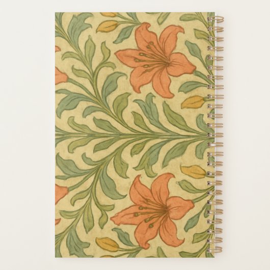 Monogram classic botanical Willam Kraft background プランナー手帳 (裏面)