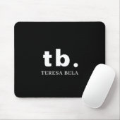 Monogram Classic Elegant Minimal Black & White マウスパッド (マウス)