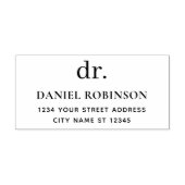 Monogram Classic Minimal Initials Return Address ラバースタンプ (インプリント)