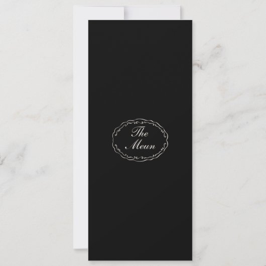 Monogram Classic Wedding Classic Long Menu Card 招待状 (裏面)