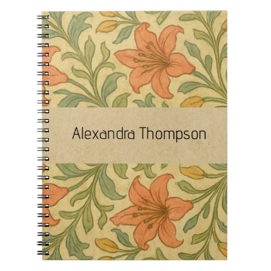 Monogram classic William Morris Rustic vintage ノートブック (正面)