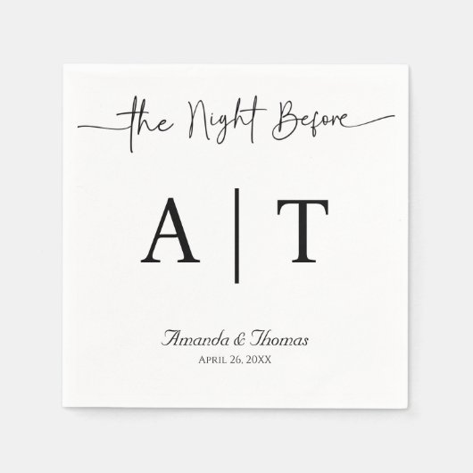 Monogram Cocktail Paper Napkin スタンダードカクテルナプキン (正面)