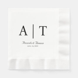 Monogram Cocktail Paper Napkin 縁ありランチョンナプキン